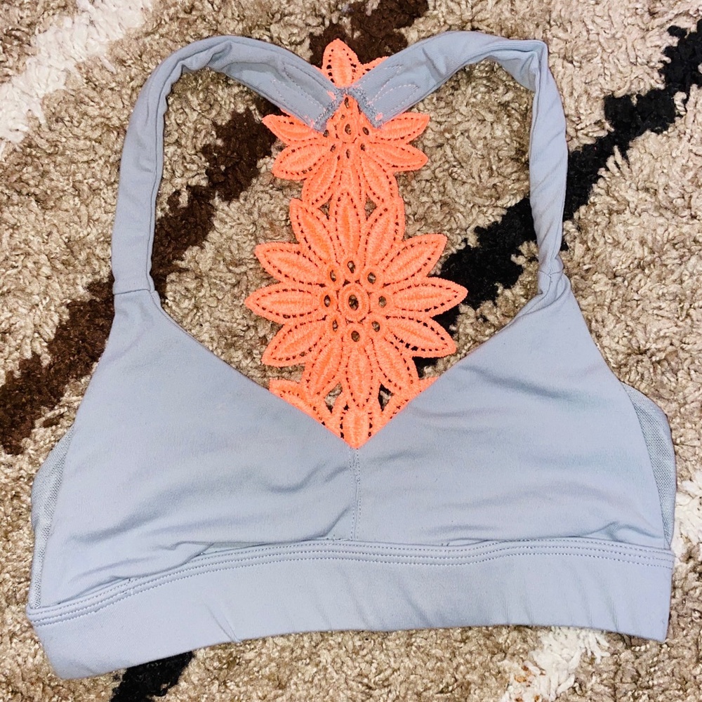 Grey & Coral Aerie Sports Bra!